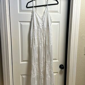 Long white slip dress Let it Be - Anthropologie